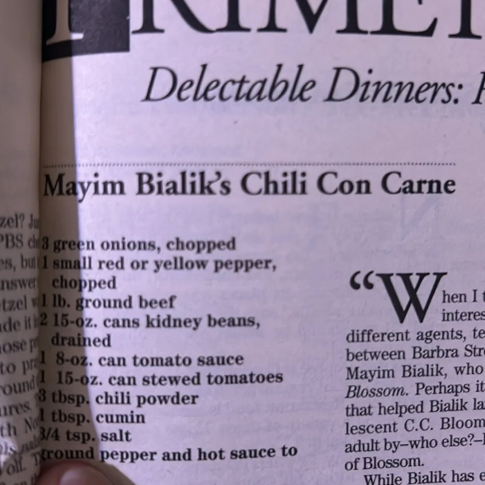 TV Celebrity Cookbook
